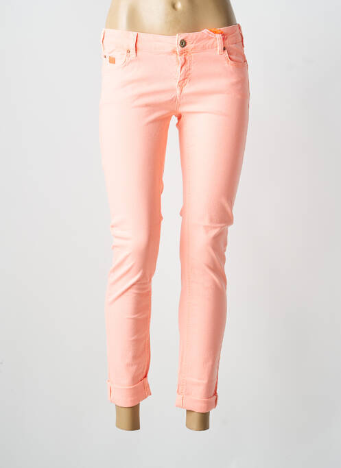 Jeans skinny stretch taille basse orange REDSKINS femme