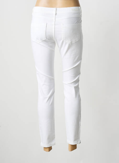Jeans coupe slim stretch taille basse blanc GEISHA femme