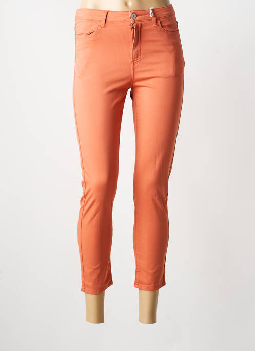 Pantalon 7/8 stretch taille normale orange KANOPE femme