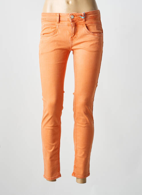 Jeans coupe slim orange STREET ONE femme