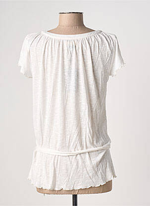 Top tissage jersey manches courtes beige SCHOOL RAG femme