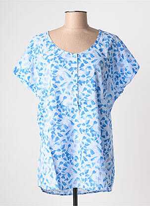 Blouse imprimé fleurs manches courtes bleu CECIL femme