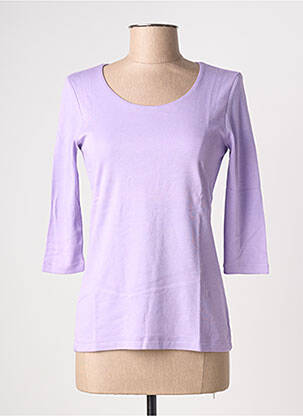 T-shirt stretch manches 3/4 violet STREET ONE femme