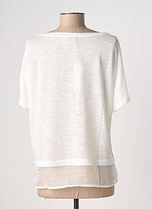 T-shirt imprimé fantaisie manches courtes blanc COQUELICOT femme