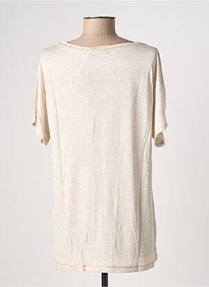 T-shirt coupe droite manches courtes beige COQUELICOT femme