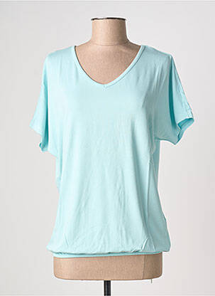 T-shirt col v manches courtes bleu STREET ONE femme