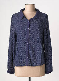 Chemisier coupe cintrée manches longues bleu MOLLY BRACKEN femme