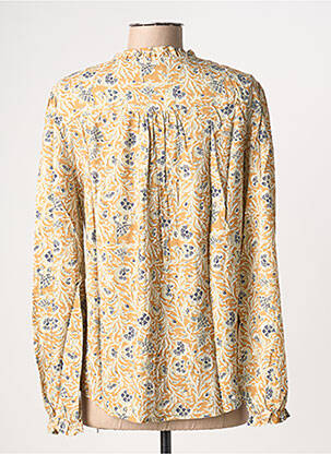 Chemisier imprimé fleurs manches longues beige KANOPE femme
