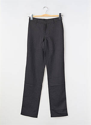 Pantalon chino fermeture zippée sous rabat avec crochet taille normale noir CHATTAWAK femme