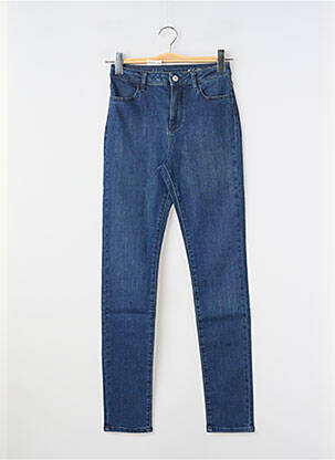 Jeans coupe slim stretch taille haute bleu KANOPE femme