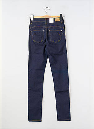 Jeans skinny tissage brut taille haute bleu KANOPE femme