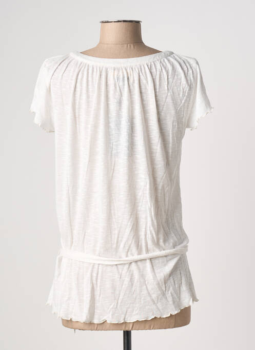 Top tissage jersey manches courtes beige SCHOOL RAG femme