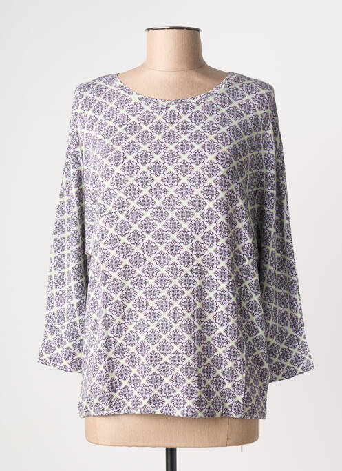 T-shirt coupe droite manches 3/4 violet STREET ONE femme