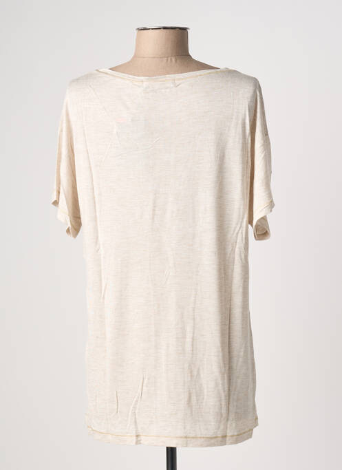 T-shirt coupe droite manches courtes beige COQUELICOT femme