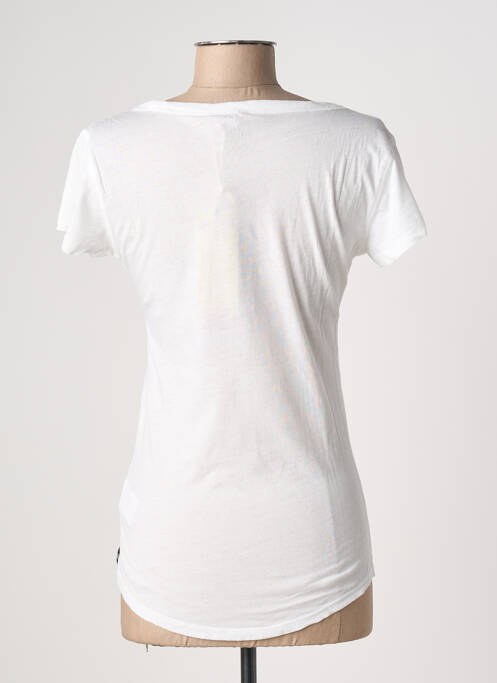 T-shirt sérigraphie manches courtes blanc MUSTANG femme
