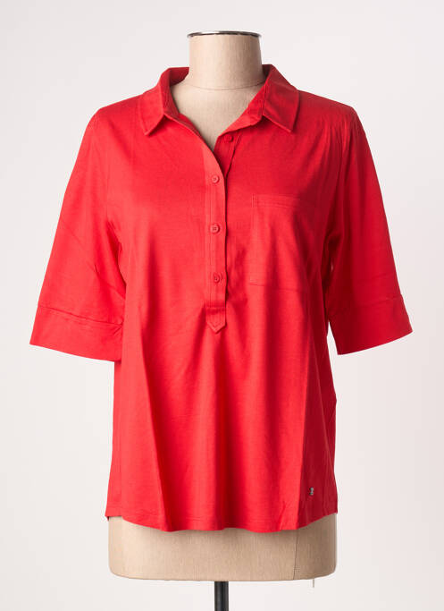 Polo stretch manches courtes rouge STREET ONE femme