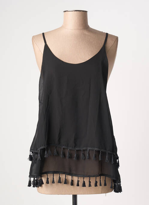Top manches bretelles ajustables fines bretelles noir MOLLY BRACKEN femme