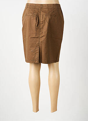 Jupe courte taille à pinces marron STREET ONE femme
