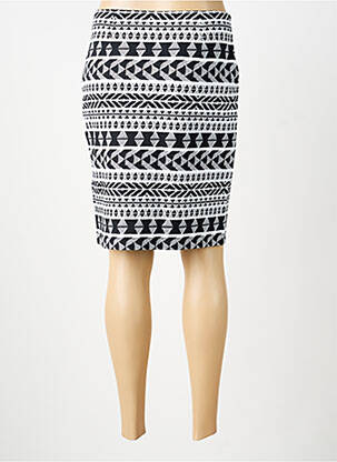 Jupe mi-longue stretch noir STREET ONE femme