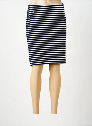 Jupe mi-longue coupe droite bleu STREET ONE femme