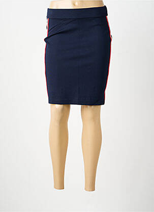 Jupe mi-longue stretch bleu STREET ONE femme