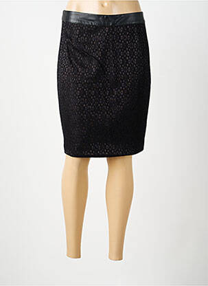 Jupe mi-longue taille à pinces noir SCHOOL RAG femme