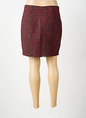 Jupe courte tissage tweed rouge MOLLY BRACKEN femme