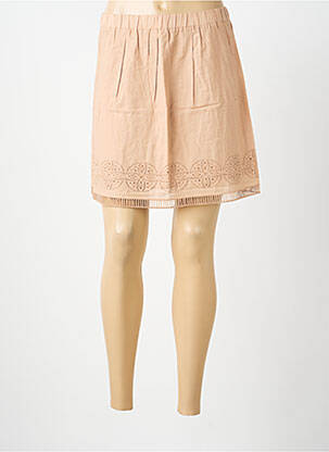 Jupe courte coupe évasée beige SCHOOL RAG femme