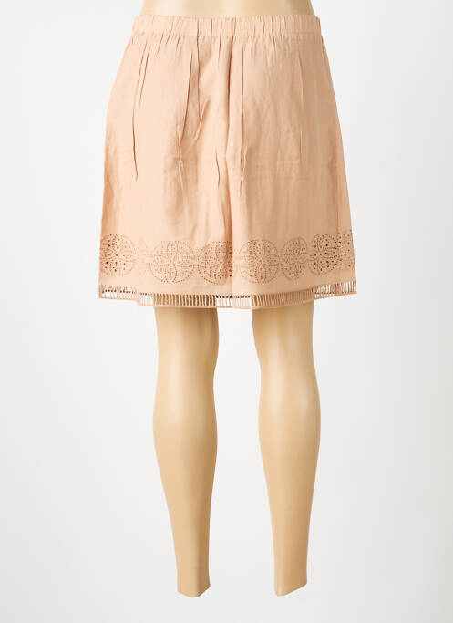 Jupe courte coupe évasée beige SCHOOL RAG femme