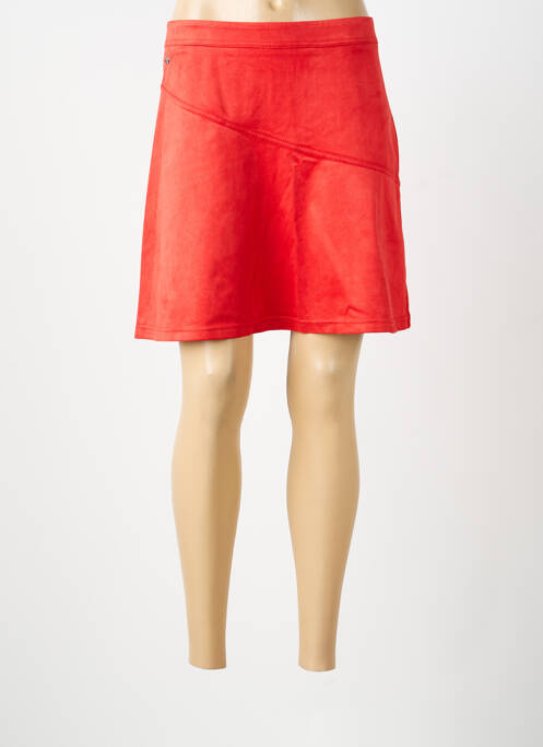 Jupe courte fermeture zippée au dos orange STREET ONE femme