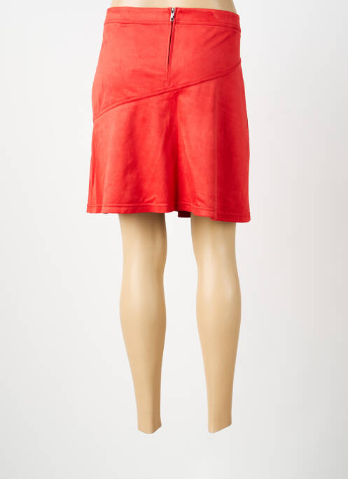 Jupe courte fermeture zippée au dos orange STREET ONE femme