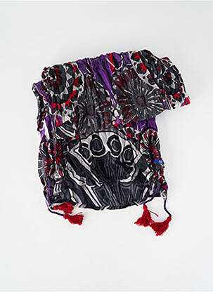 Foulard tissage popeline violet CECIL femme