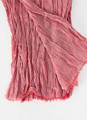 Foulard finition franges rouge LEE femme