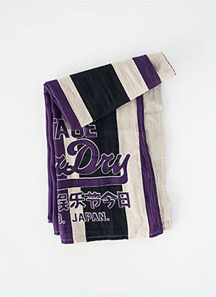 Foulard tissage popeline violet SUPERDRY femme