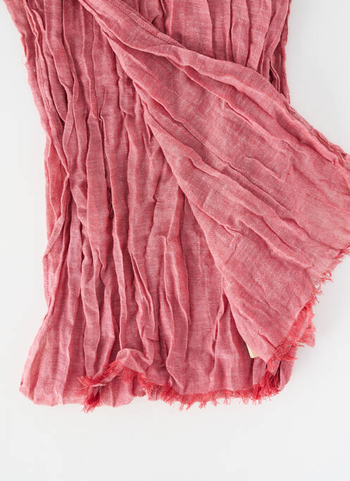 Foulard finition franges rouge LEE femme
