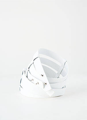 Ceinture tissage simili-cuir blanc PIER ANTONIO GASPARI femme