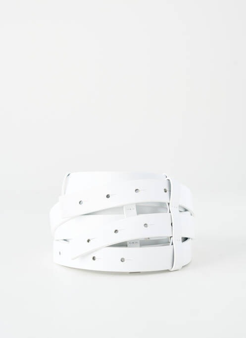 Ceinture tissage simili-cuir blanc PIER ANTONIO GASPARI femme
