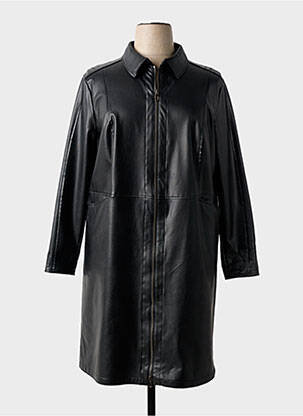 Manteau long coupe cintrée sans capuche noir TUZZI femme
