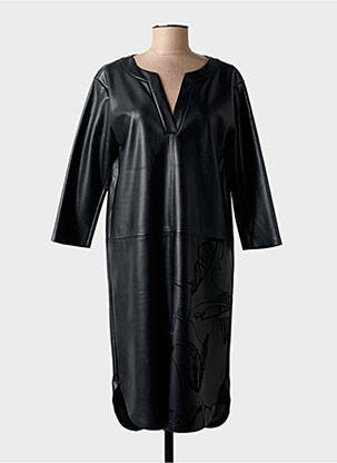 Robe mi-longue manches 3/4 manches 3/4 noir SPORTALM femme