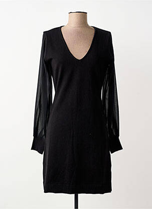 Robe pull col v manches longues noir FREEMAN T.PORTER femme