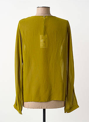 Blouse légère et transparente manches longues vert KOCCA femme
