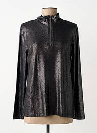 Top coupe cintrée manches longues argent TUZZI femme