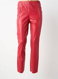 Pantalon 7/8 taille élastique taille normale rouge MARC AUREL femme