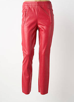 Pantalon 7/8 taille élastique taille normale rouge MARC AUREL femme