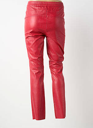 Pantalon 7/8 tissage popeline taille normale rouge MARC AUREL femme