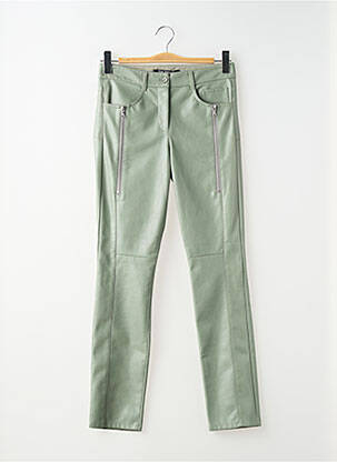 Pantalon 7/8 fermeture zippée sous rabat boutonné taille normale vert MARC AUREL femme