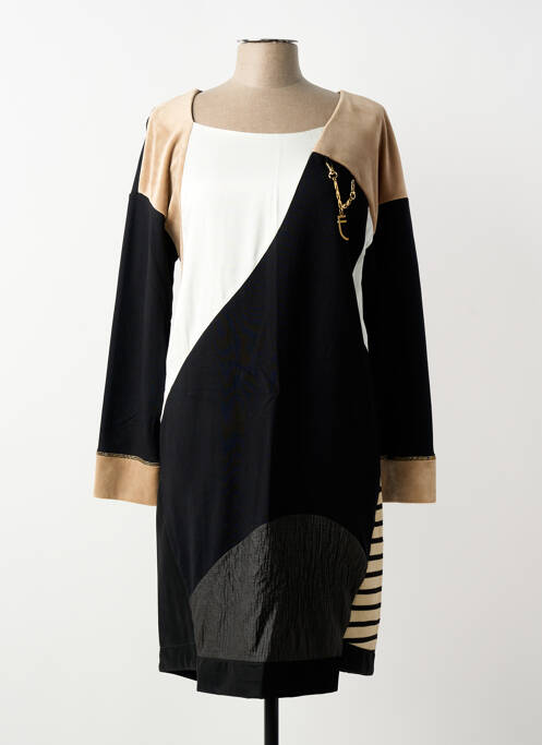 Robe mi-longue manches longues manches longues noir ELISA CAVALETTI femme