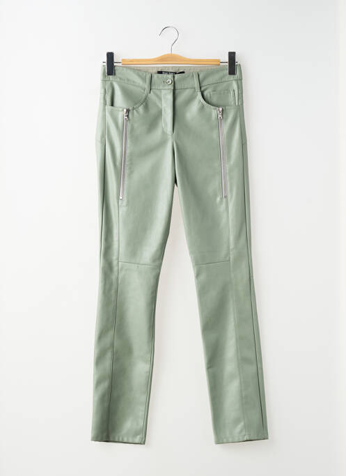 Pantalon 7/8 fermeture zippée sous rabat boutonné taille normale vert MARC AUREL femme