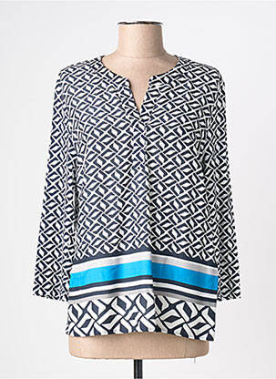Blouse tissage popeline manches longues blanc FRANK WALDER femme