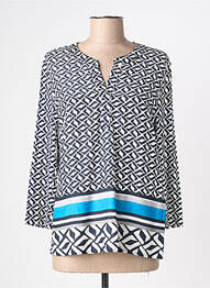 Blouse imprimé fantaisie manches longues blanc FRANK WALDER femme